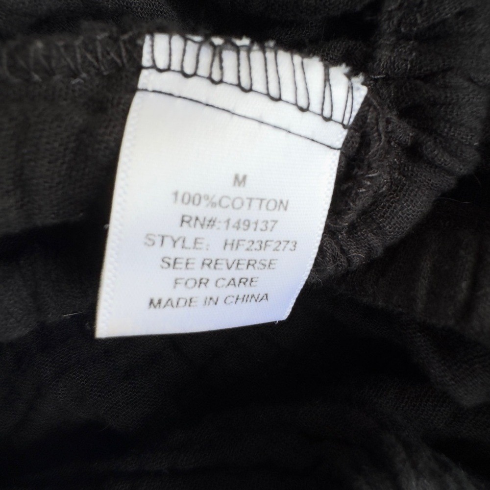 HYFVE Black Women's Cotton Jumpsuit Size Medium - Picture 7 of 7